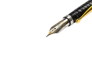 Closeup of the fountain pen isolated on transparent background, created with generative AI png