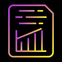 Document Insert Graph Vector Icon
