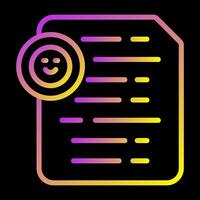 Document Insert Emoji Vector Icon