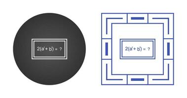 icono de vector de fórmula de solución