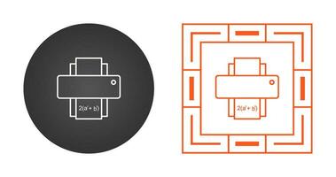 Print Math Sheet Vector Icon