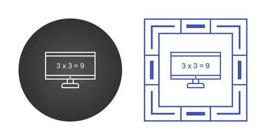 matemáticas en icono de vector de computadora