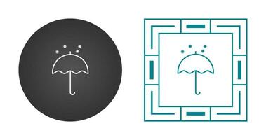 Umbrella with Snow Vector Icon