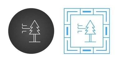 Tree with Wind Vector Icon