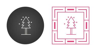 Tree in Snow Vector Icon