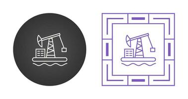 icono de vector de plataforma petrolera