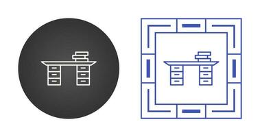 Studying Desk Vector Icon