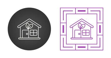 Eco House Vector Icon