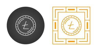 icono de vector de moneda litecoin