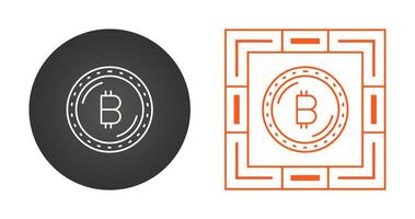 icono de vector de moneda bitcoin