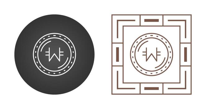Won Currency Vector Icon
