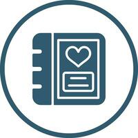 Romantic photo album Vector Icon