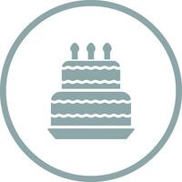 Birthday cake Vector Icon