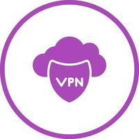 virtual privado red vector icono