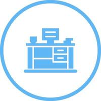 Office Desk Vector Icon