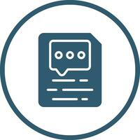 Document Insert Comment Vector Icon