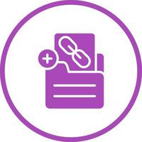Document Insert Link Vector Icon
