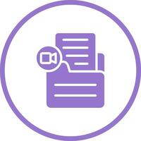 Document Insert Video Vector Icon