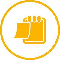 Writing pad with sticky no Vector Icon