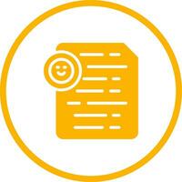 Document Insert Emoji Vector Icon