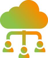 Cloud Collaboration Vector Icon