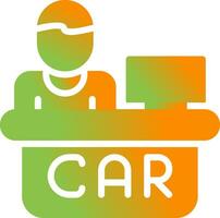 Car Rental Counter Vector Icon