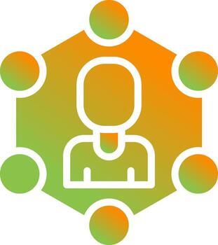 red segmentación vector icono