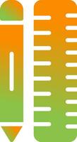 Pencil with Ruler Vector Icon