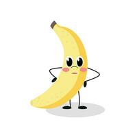 linda banana, dibujos animados. vector ilustración.