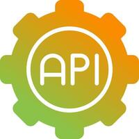 icono de vector de api