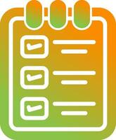 Memo pad with checklist Vector Icon