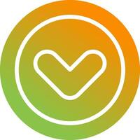 Angle Down Vector Icon