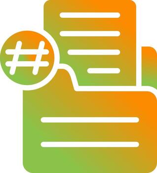 documento numeración vector icono