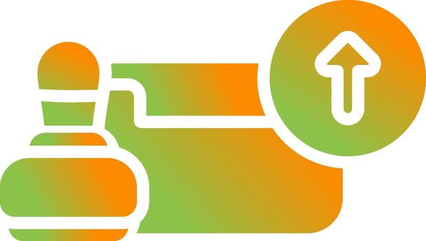 Outbox with stamp Vector Icon