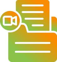 Document Insert Video Vector Icon