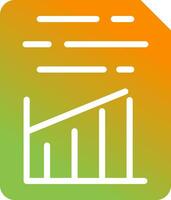 Document Insert Graph Vector Icon
