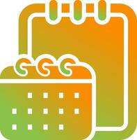 Memo pad with calendar Vector Icon