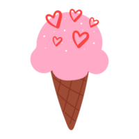 cute cartoon strawberry ice cream cone png