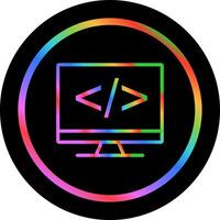 Coding on screen Vector Icon