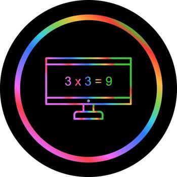 Math in Computer Vector Icon