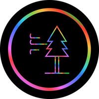 Tree with Wind Vector Icon