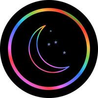 Moon and Stars Vector Icon