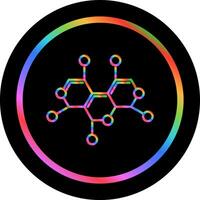 icono de vector de estructura de molécula