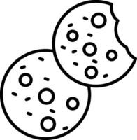 icono de vector de galletas