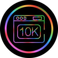 icono de vector de 10k