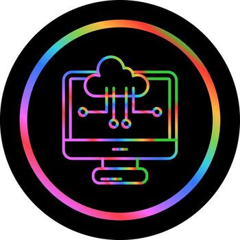 icono de vector de computación en la nube