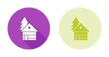 Wood Cabin Vector Icon