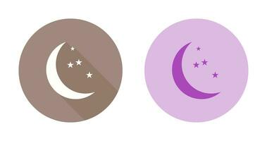 icono de vector de luna y estrellas