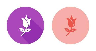 Flower with leaves Vector Icon