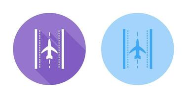 Plane on Runway Vector Icon